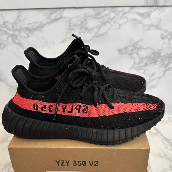 Adidas Yeezy Boost 350 V2 Core Black Red - Picture 2 of 11